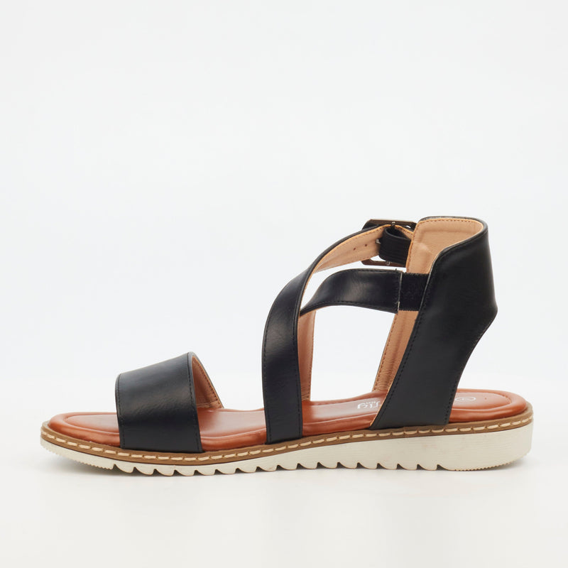 Butterfly Feet Walnut 4 Sandal - Black footwear Butterfly Feet   