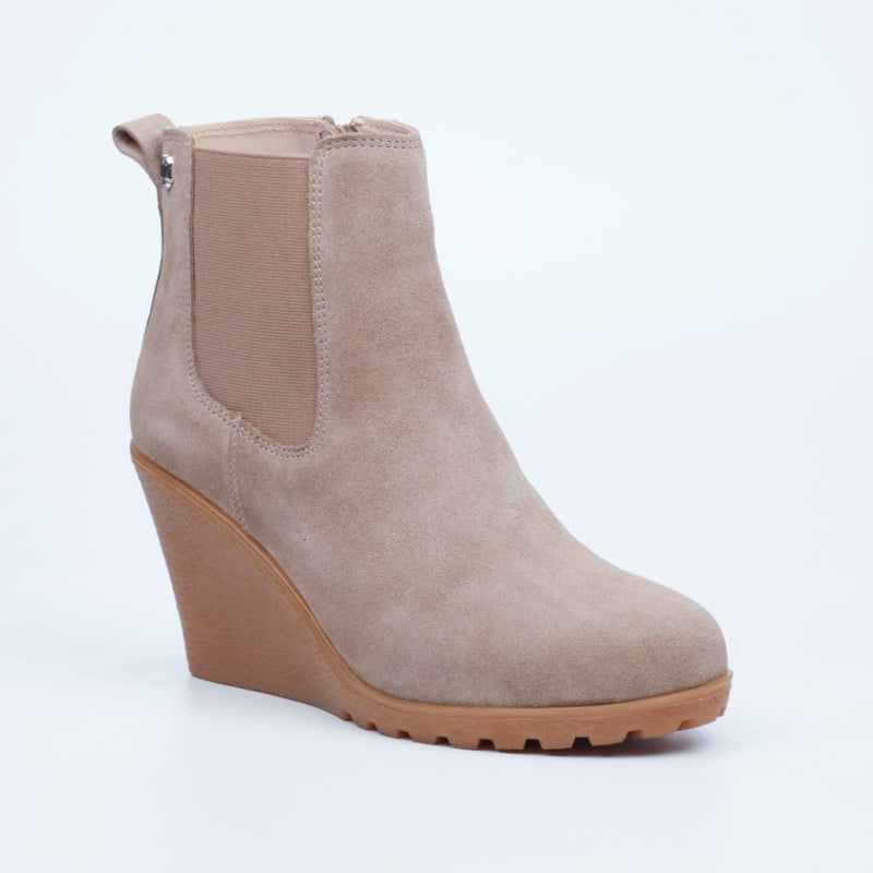 Nicci Tyler Wylde 2 Handcrafted Suede Ankle Boot - Taupe footwear Nicci Tyler   