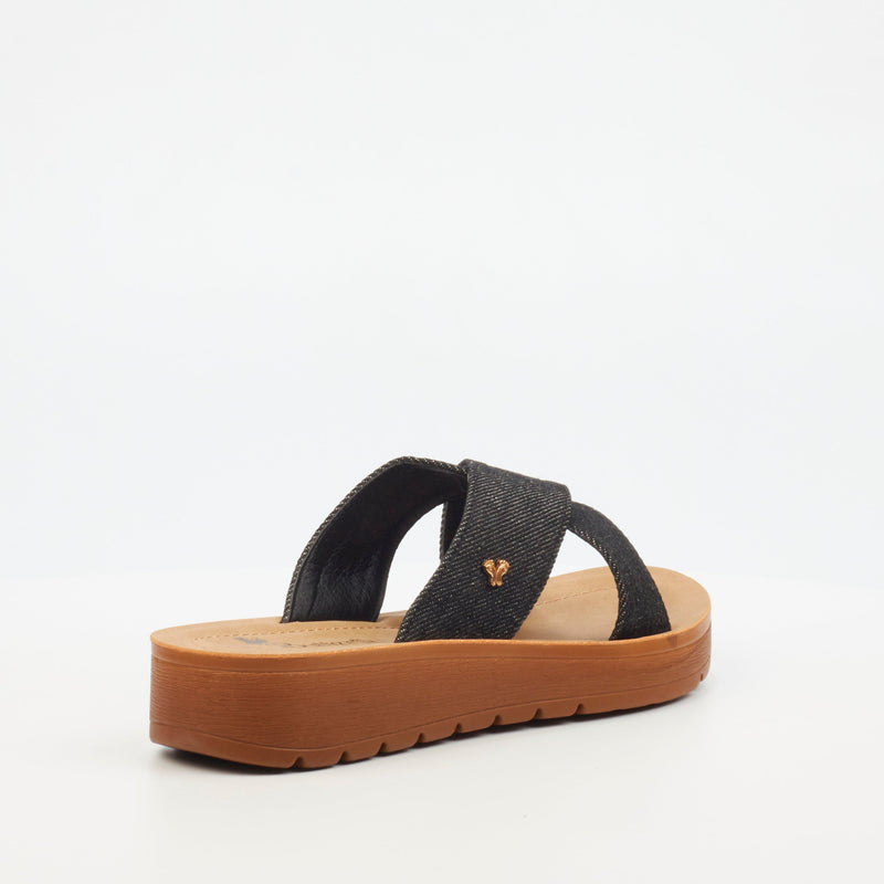 Butterfly Feet Xara 1 Flat Sandal - Black footwear Butterfly Feet   