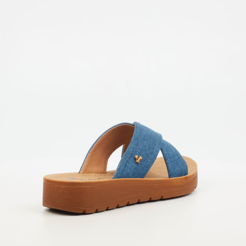 Butterfly Feet Xara 1 Flat Sandal - Indigo footwear Butterfly Feet   