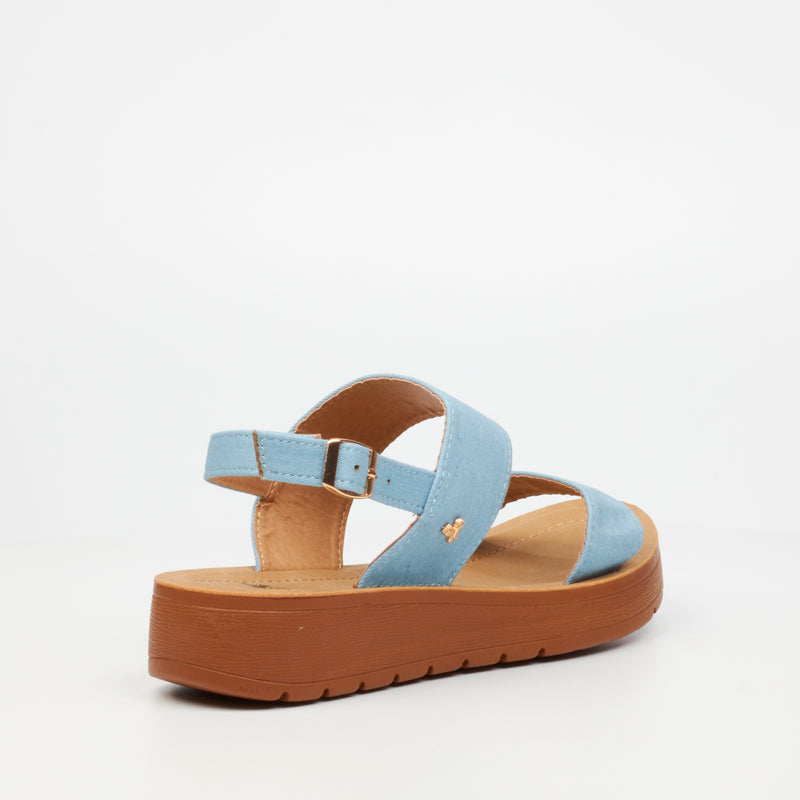 Butterfly Feet Xara 2 Flat Sandal - Blue footwear Butterfly Feet   