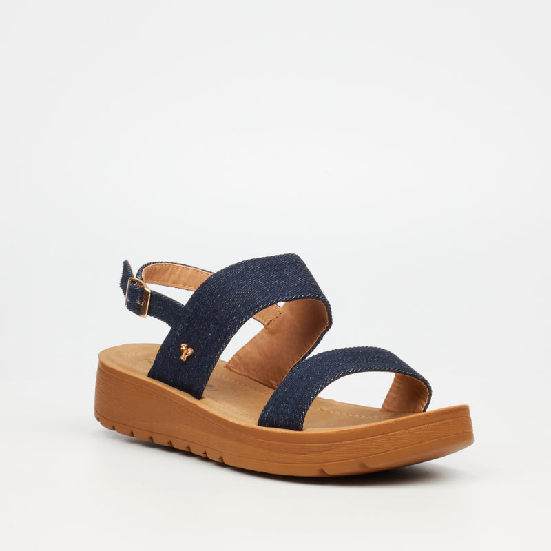 Butterfly Feet Xara 2 Flat Sandal - Indigo footwear Butterfly Feet   