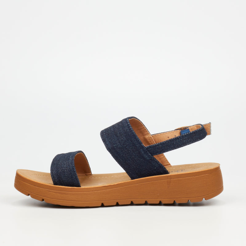 Butterfly Feet Xara 2 Flat Sandal - Indigo footwear Butterfly Feet   