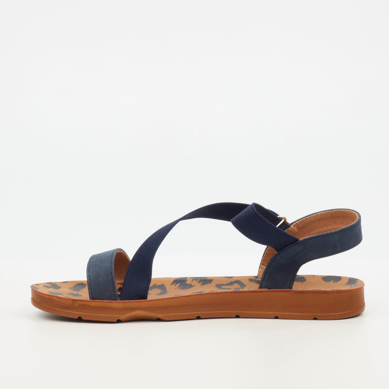 Butterfly Feet Zina 17 Sandal - Navy footwear Butterfly Feet   