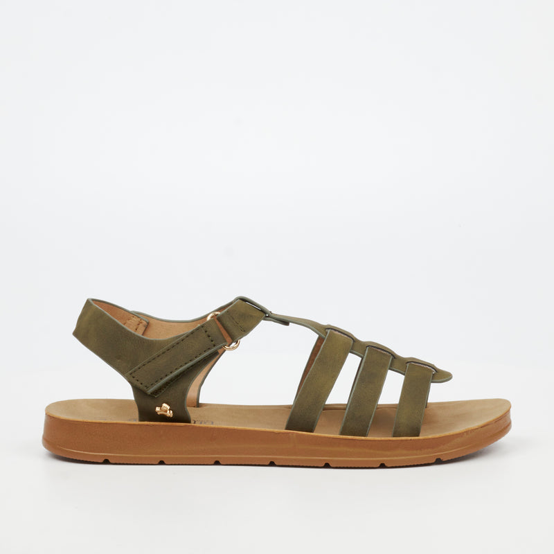 Butterfly Feet Zina 24 Sandal - Olive footwear Butterfly Feet
