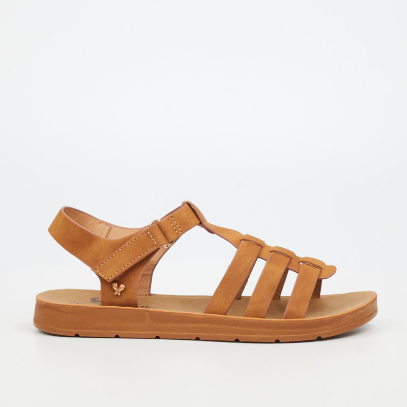 Butterfly Feet Zina 24 Sandal - Tan footwear Butterfly Feet