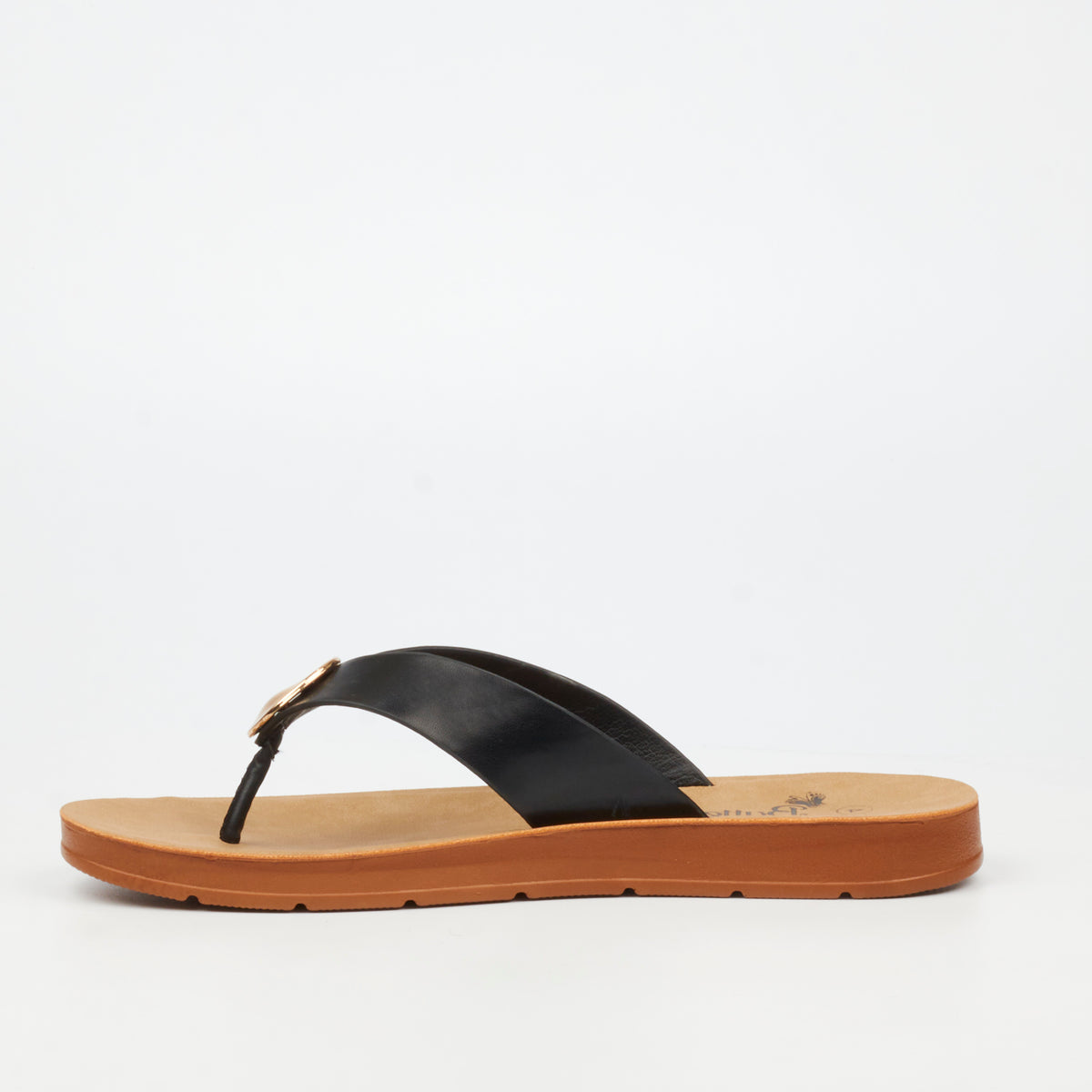 Butterfly Feet Zina 25 Flat Sandals - Black