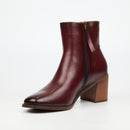Miss Black Zuri 1 Ankle Boots Faux Leather – Burgundy