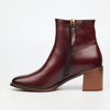 Miss Black Zuri 1 Ankle Boots Faux Leather - Burgundy footwear Miss Black