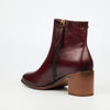 Miss Black Zuri 1 Ankle Boots Faux Leather - Burgundy footwear Miss Black