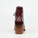 Miss Black Zuri 1 Ankle Boots Faux Leather – Burgundy