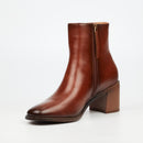 Miss Black Zuri 1 Ankle Boots Faux Leather – Tan