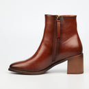 Miss Black Zuri 1 Ankle Boots Faux Leather – Tan