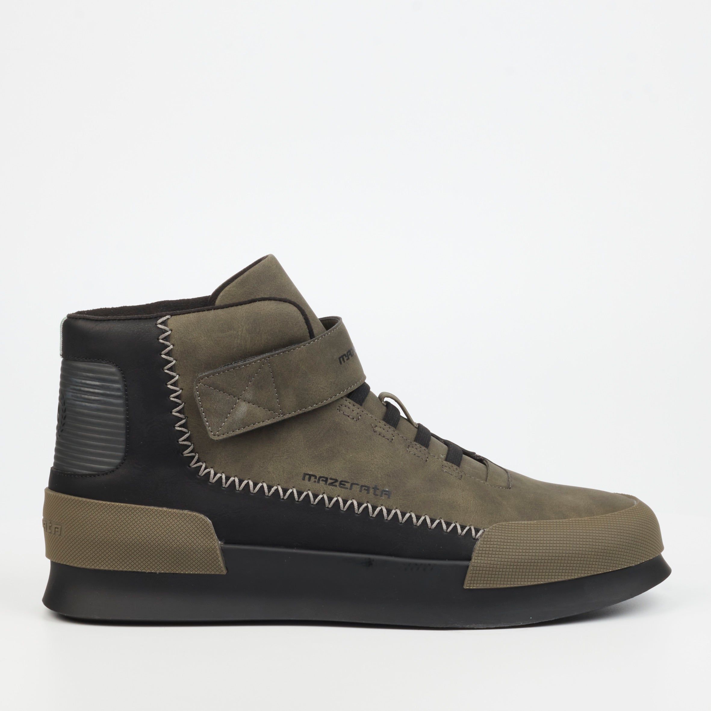 Mazerata Valentino 1 Nub - Olive footwear Mazerata