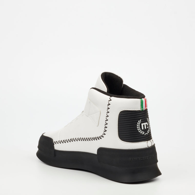 Mazerata Valentino 1 Print Boot - White footwear Mazerata   