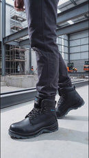 Grittgear Quartz S1P Leather Safety Boot - Chocolate