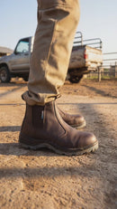 Grittgear Mangano S1 Leather Safety Boot - Chocolate
