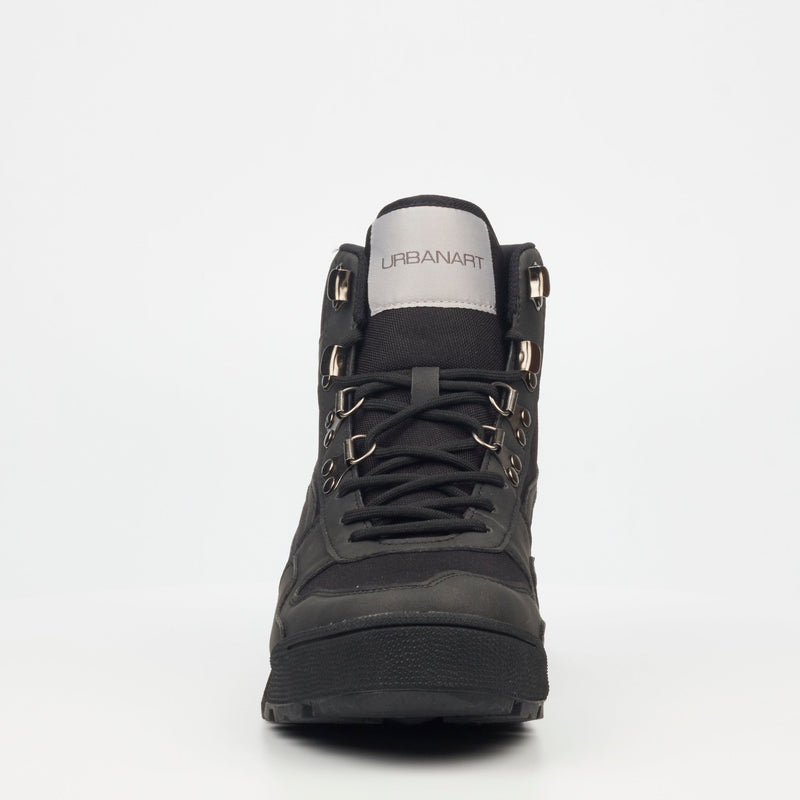 Urbanart Mount 1 Faux Nubuck Sneaker - Black footwear Urbanart   
