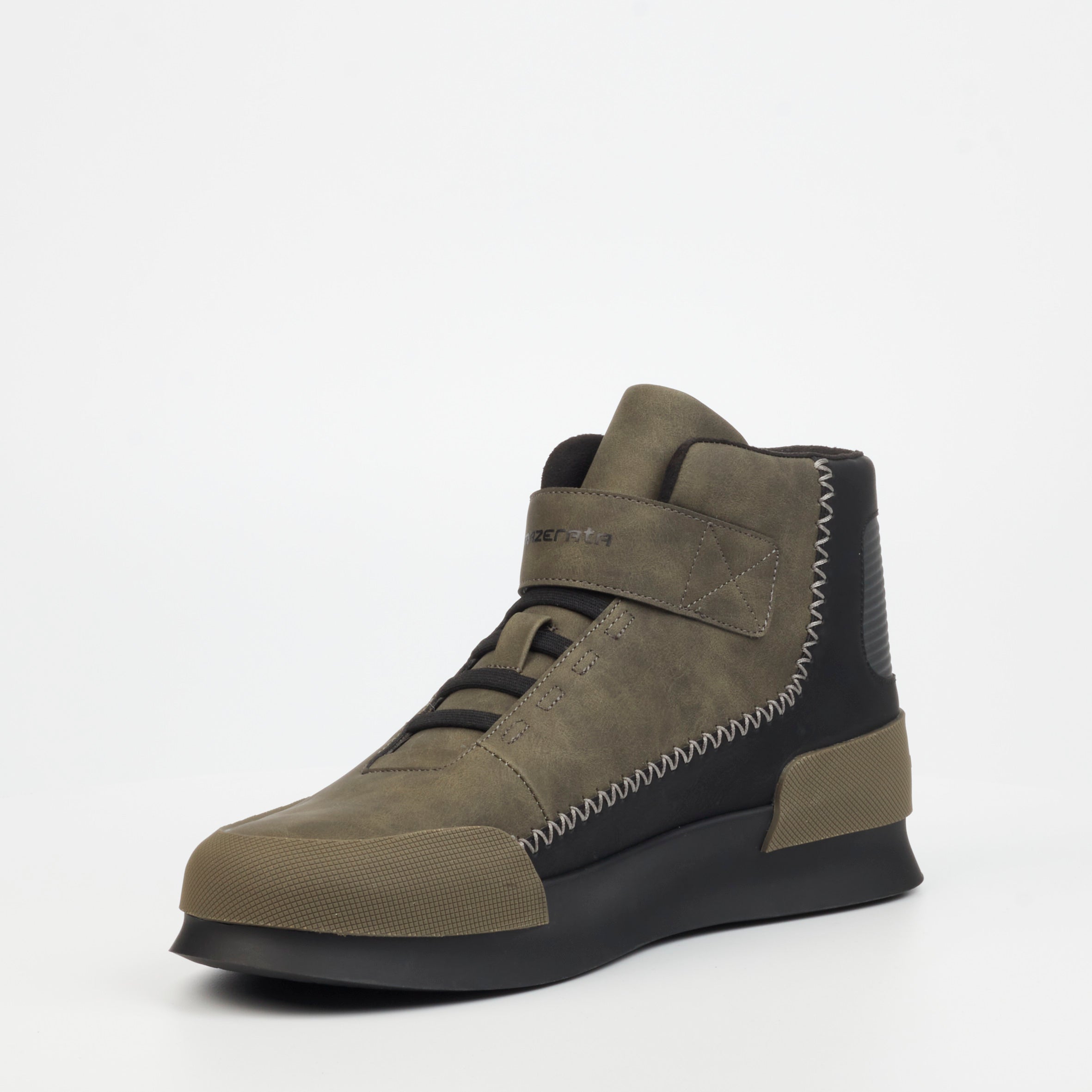 Mazerata Valentino 1 Nub - Olive footwear Mazerata