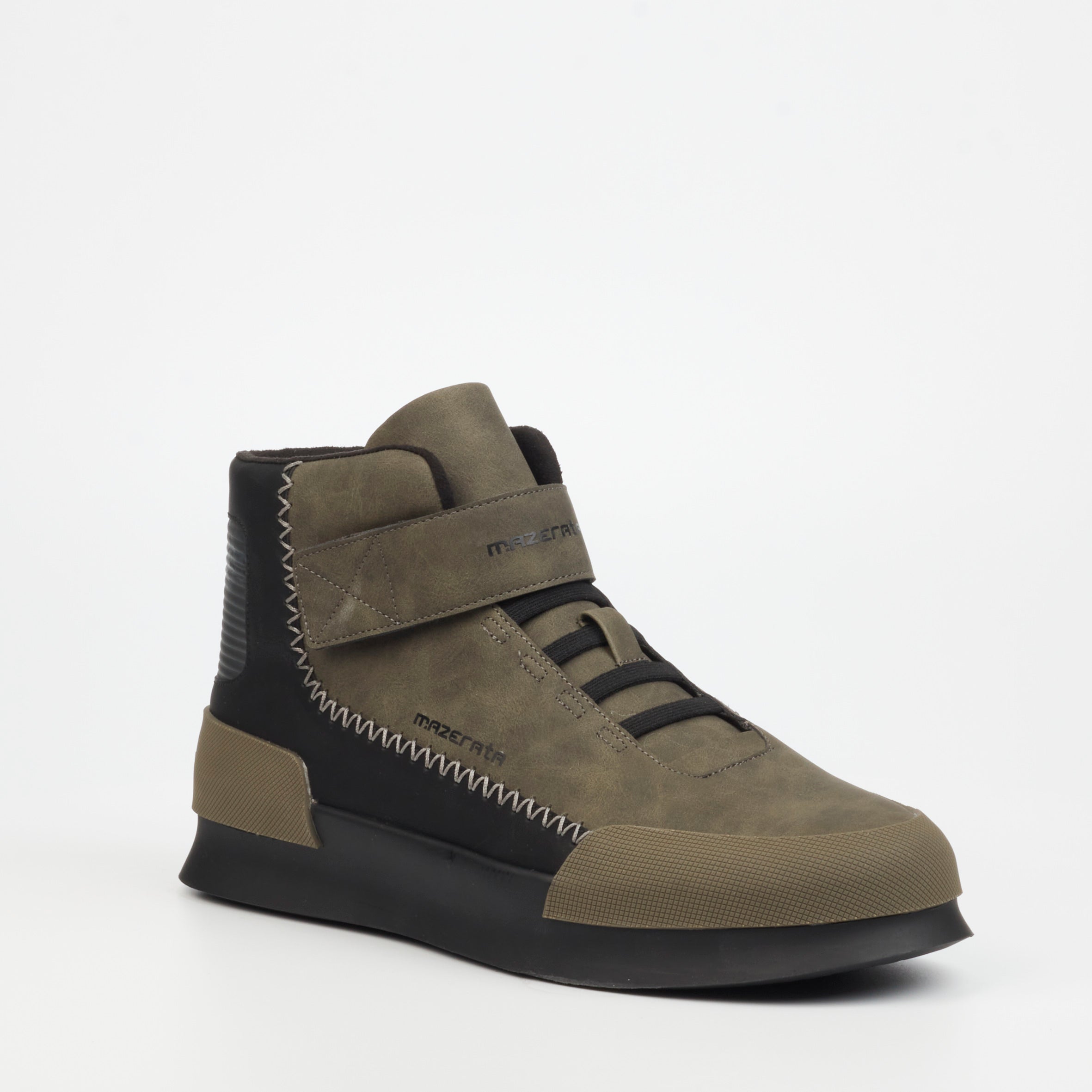 Mazerata Valentino 1 Nub - Olive footwear Mazerata